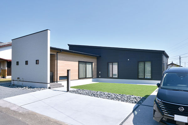 日々の生活の質を高めてくれる快適ゾーニングの平屋